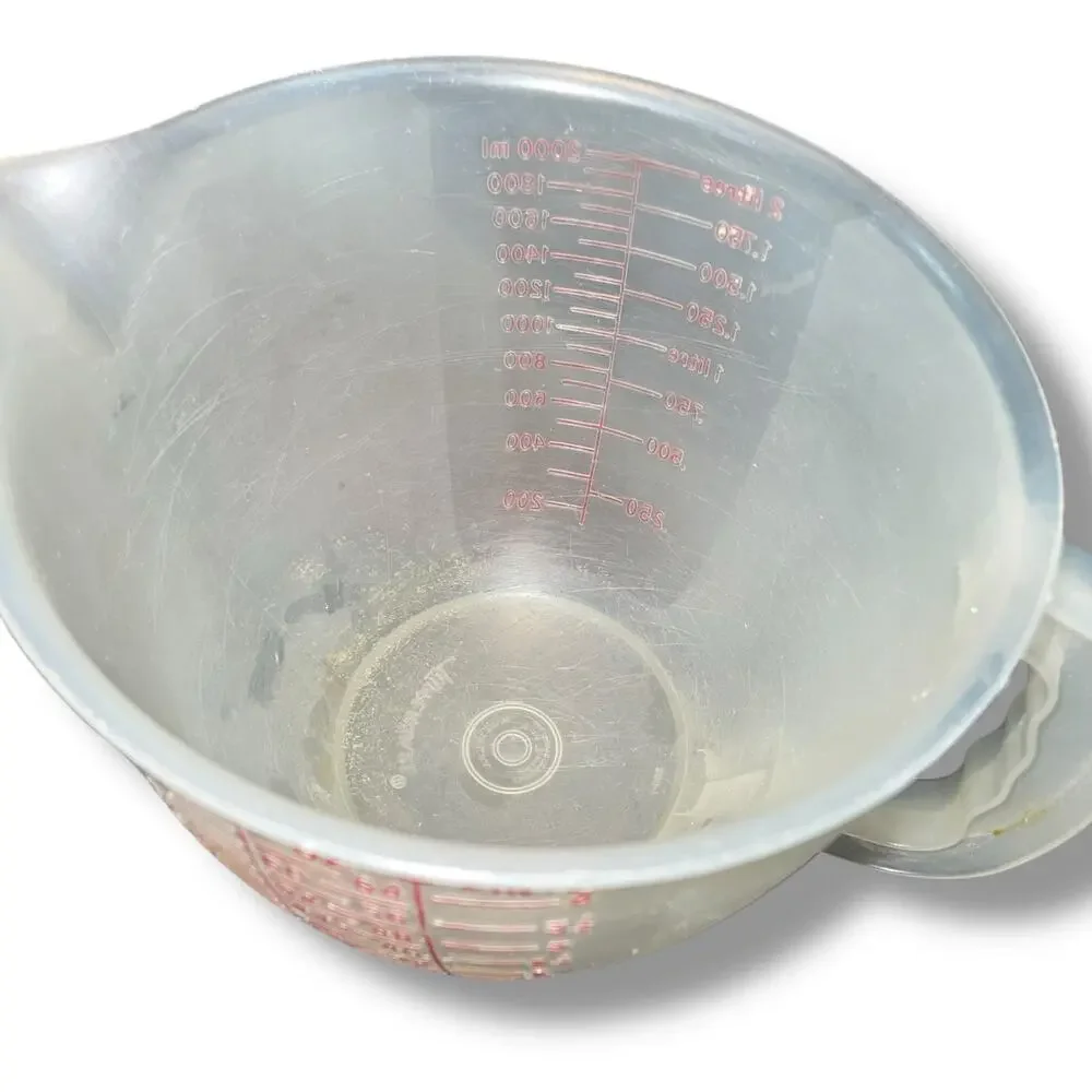 Vintage Tupperware Mix-N-Stor 8 Cup Measuring Pitcher 2L Red Letters 500 USA